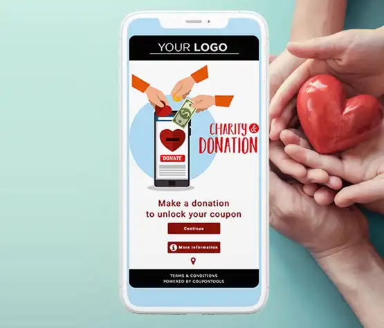 Bon mobile pour la collecte de fonds permettant des donations sur un smartphone.